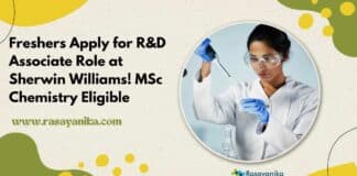 Freshers Chemistry Jobs Sherwin