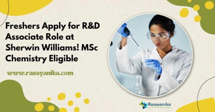 Freshers Chemistry Jobs Sherwin