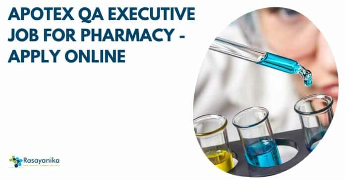 Apotex QA Executive Job