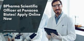 BPharma Scientific Officer at Panacea