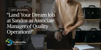 "Land Your Dream Job at Sandoz as Associate Manager of Quality Operations!"