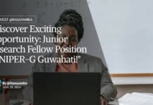 "Discover Exciting Opportunity: Junior Research Fellow Position at NIPER-G Guwahati!"