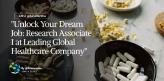"Unlock Your Dream Job: Research Associate I at Leading Global Healthcare Company"