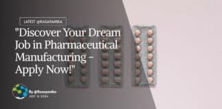 "Discover Your Dream Job in Pharmaceutical Manufacturing - Apply Now!"