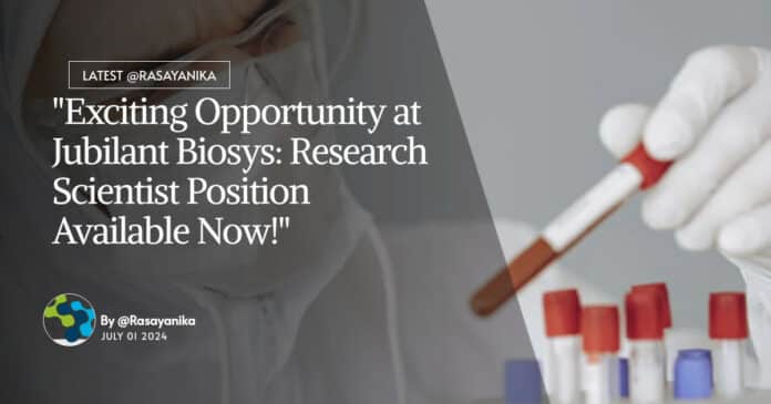 Freshers Chemistry Job Jubilant