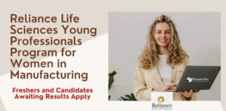 Reliance Life Sciences Young Professionals Program for Women in Manufacturing