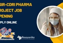 CSIR-CDRI Pharma Project Job Opening
