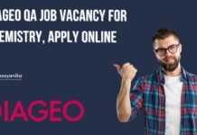 DIAGEO QA Job Vacancy