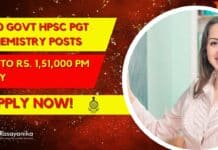 HPSC PGT Chemistry Posts Recruitment