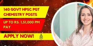 HPSC PGT Chemistry Posts Recruitment