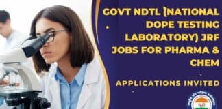 Govt NDTL JRF Jobs
