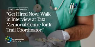 TMC BPharma Walk-In-Interview - Trial Coordinator Job Opening