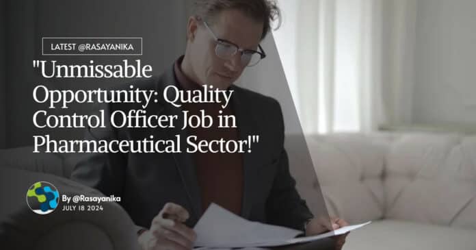 Jubilant Generics Chemistry QC Executive/Officer Job Opening - Apply Online