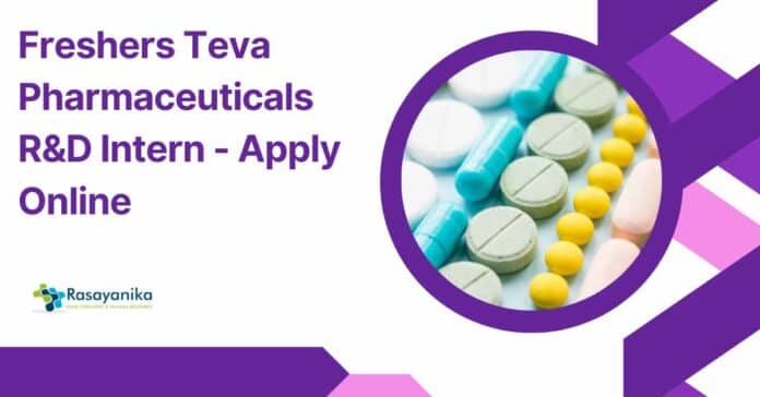 Freshers R&D Intern at Teva