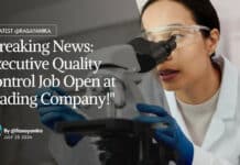"Breaking News: Executive Quality Control Job Open at Leading Company!"