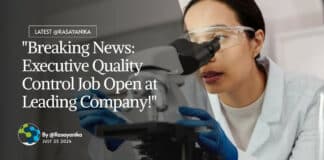 "Breaking News: Executive Quality Control Job Open at Leading Company!"