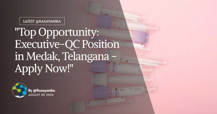 Piramal Pharma Quality Control Executive Job Opening - Apply Online