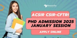AcSIR CSIR-CFTRI 2025 Admissions PhD