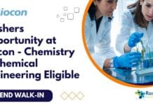 Freshers Chemistry Vacancies at Biocon