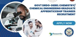 DRDO-DEBEL Chemistry Graduate Apprenticeship