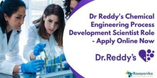 Dr Reddy's Chemical Engineering Process