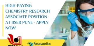 Chemistry Research Vacancies at IISER Pune