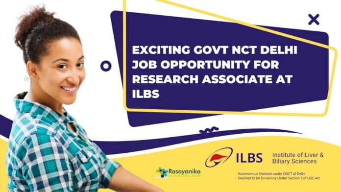 ILBS Govt Job Openings For Pharma