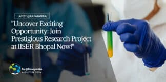 IISER Bhopal Chemistry & Chem Engg Project Job Opening - Apply Now