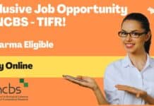 Job Opportunity at NCBS-TIFR