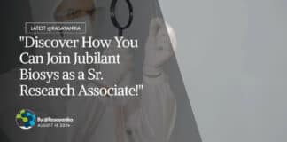 MPharma Vacancy at Jubilant Biosys - Apply Online For Research Associate Post