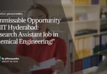 "Unmissable Opportunity at IIT Hyderabad: Research Assistant Job in Chemical Engineering!"