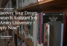 Research Assistant at AIMMSCR - Chemistry Apply Online