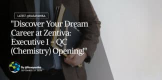 "Discover Your Dream Career at Zentiva: Executive I - QC (Chemistry) Opening!"