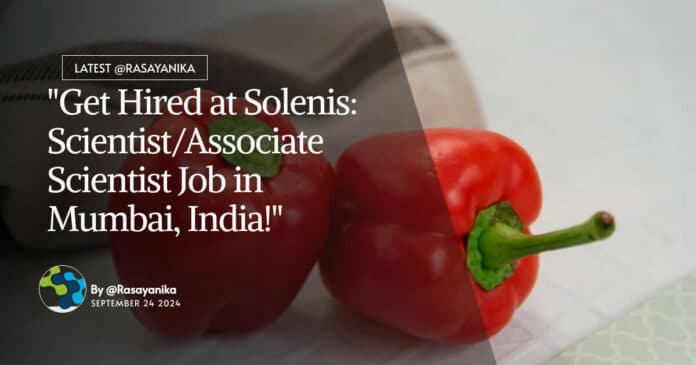 Solensis Chemist Job Opening - Apply Online Now