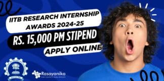 IITB Research Internship Awards 2024-25 With Rs. 15,000 pm Stipend - Apply Online