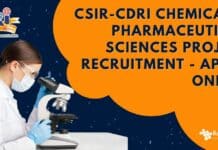 CDRI Chemical Sciences Project Recruitment