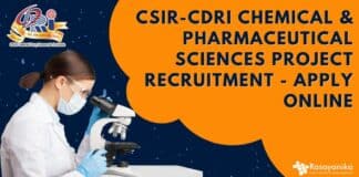CDRI Chemical Sciences Project Recruitment