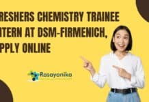 Freshers Chemistry Trainee Intern