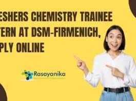 Freshers Chemistry Trainee Intern