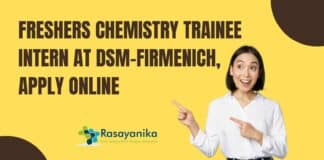 Freshers Chemistry Trainee Intern