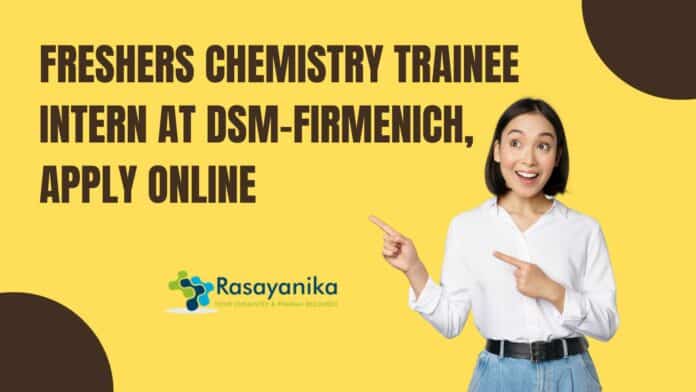 Freshers Chemistry Trainee Intern
