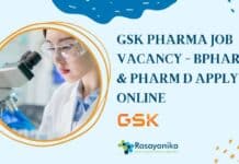 GSK Pharma Job Vacancy
