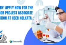 IISER Kolkata Project Associate Vacancy