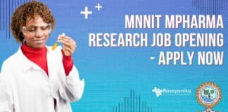 MNNIT MPharma Research Job