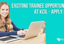 Trainee R&D Opportunities at KCIL