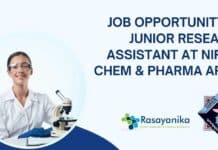 NIPER Research Assistant Jobs