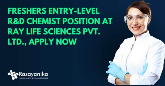R&D Chemist Fresher Positions