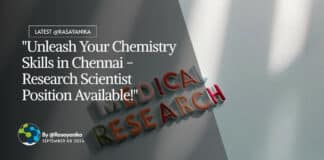 "Unleash Your Chemistry Skills in Chennai - Research Scientist Position Available!"