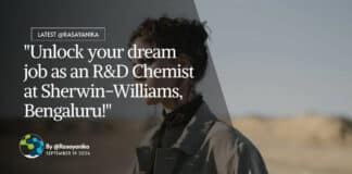 "Unlock your dream job as an R&D Chemist at Sherwin-Williams, Bengaluru!"
