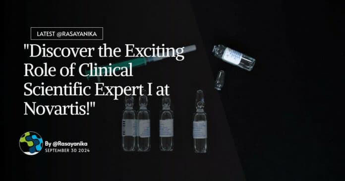 Clinical Scientific Expert Pharma at Novartis! Apply Online